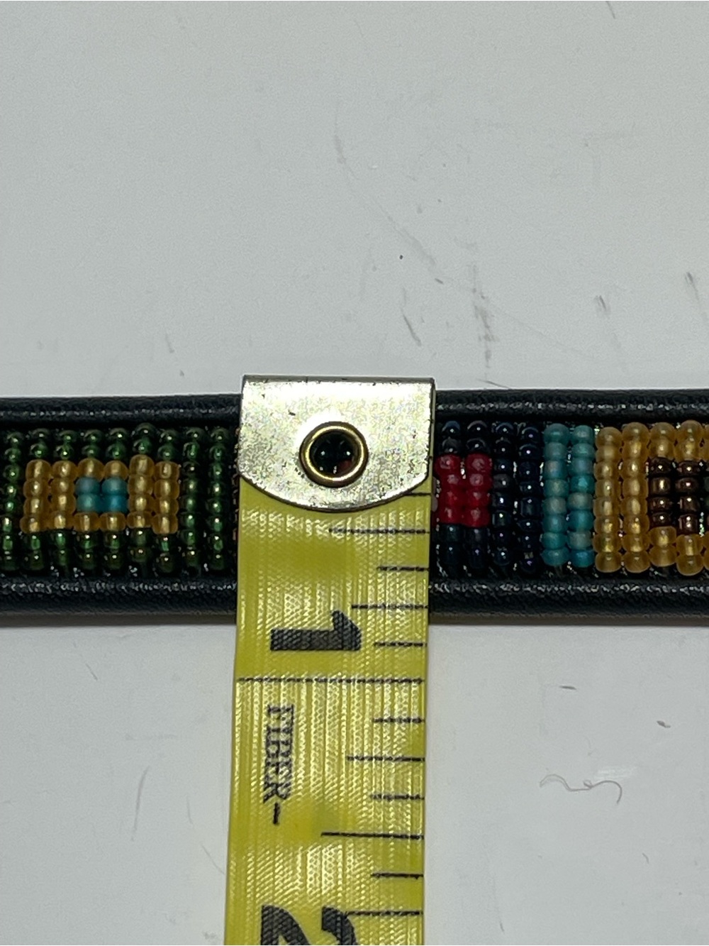 Brighton Black Leather Beaded Belt with Turquoise, Red & Silver Accents - Picture 9 of 13